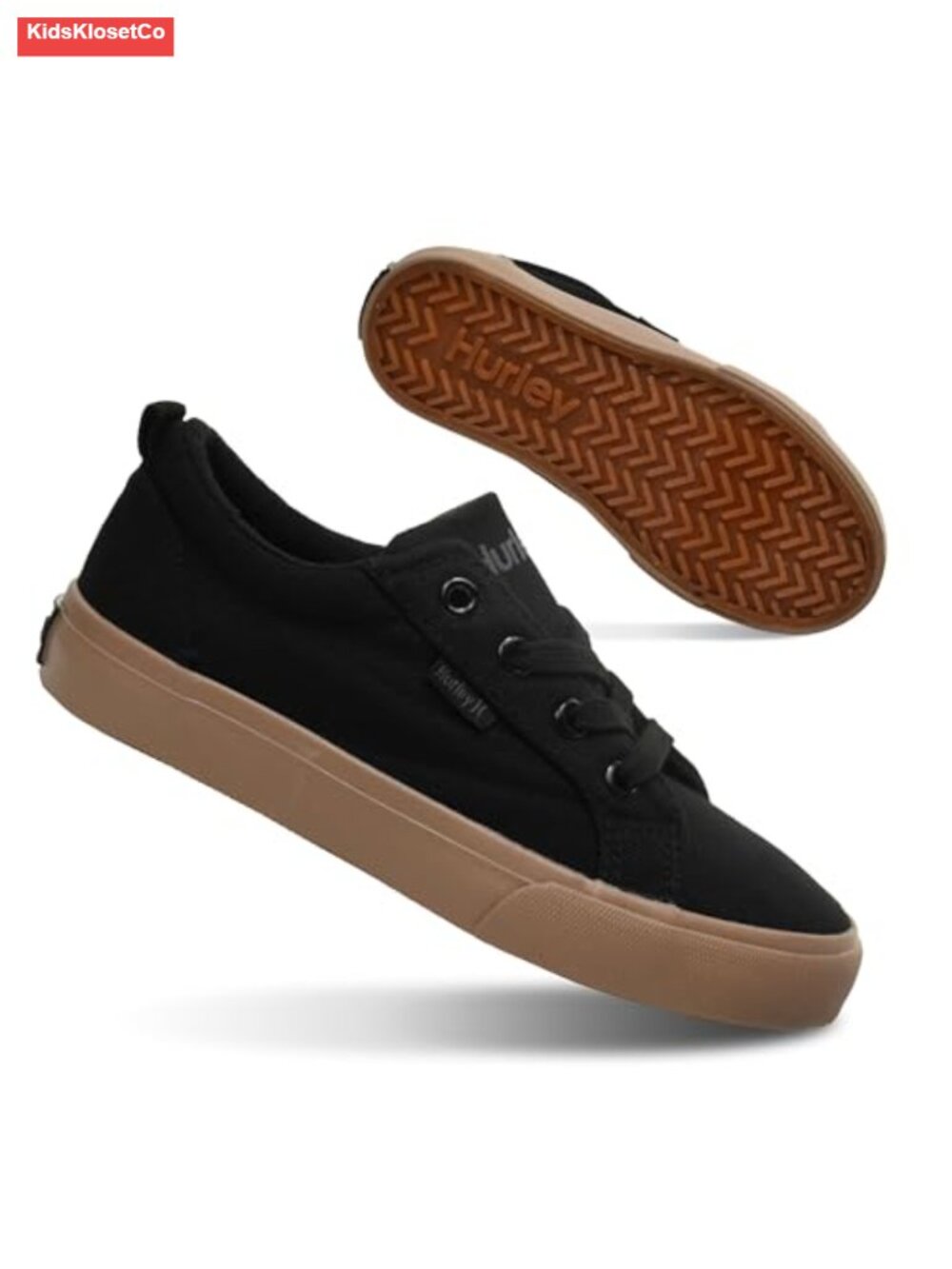 Canvas Skate Shoes - Low Cut Tennis Shoes with No Tie Laces